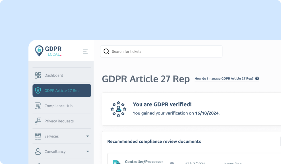 Gdpr Article 27