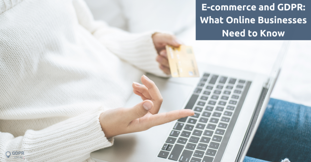 e-commerce and gdpr, woman, laptop, credit card